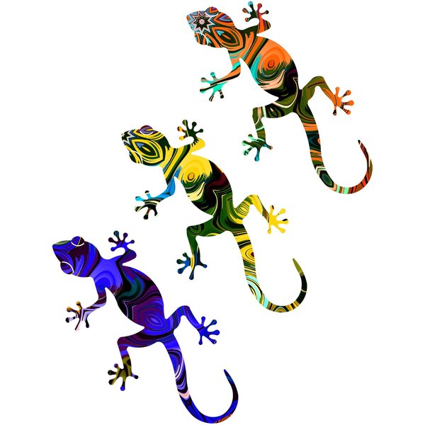 Next Innovations Gecko Set Jubilee Metal Wall Art 101410018-JUBILEE